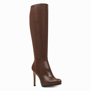 Nine West Quizme Platform Boots - Brown - Ireland (YE9762013)